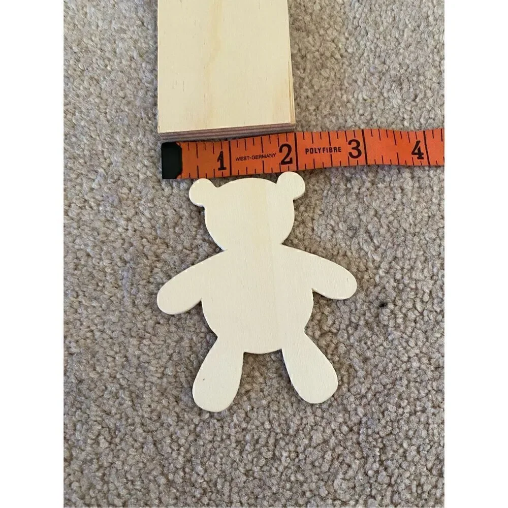 Lot Of 23 Craft Supplies Gift Box Teddy Bear Wooden Plaques Cord Necklace Kit